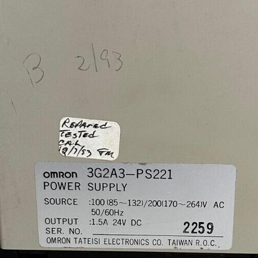 Used OMRON 3G2A3-PS221 / 3G2A3PS221 POWER SUPPLY 1.5A 50/60Hz