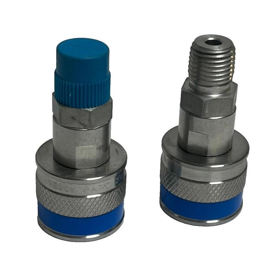 Lot of 2 Swagelok SS-QC4-B-4MTK5 316 Stainless Quick Connect Body Key 5 New
