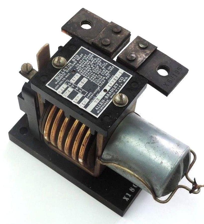 Used ALLEN BRADLEY BULLETIN 810 MAGNETIC OVERLOAD RELAY CAT. HR SER. 19588-1