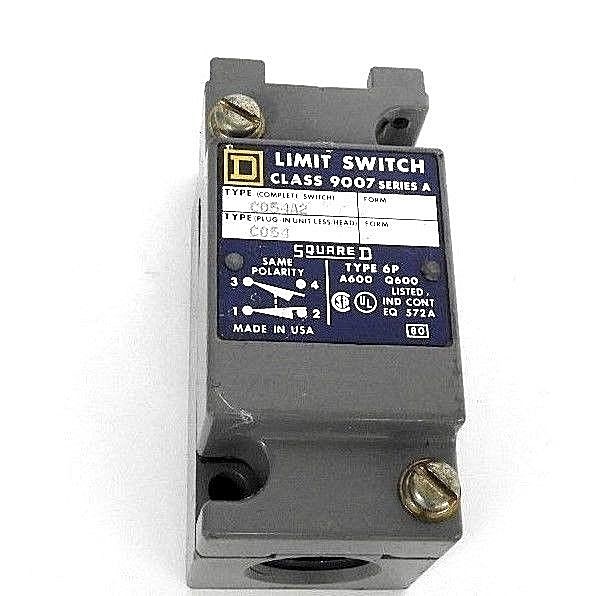 Used SQUARE D 9007-C054 LIMIT SWITCH 9007-C054A2 SER. A (PLUG-IN UNIT LESS HEAD)