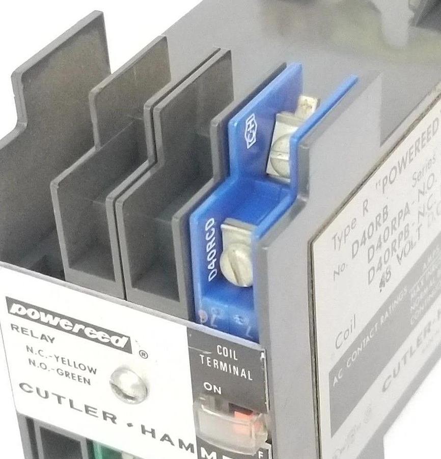 Used CUTLER-HAMMER TYPE R POWERED RELAY NO. D40RB, SER. A1