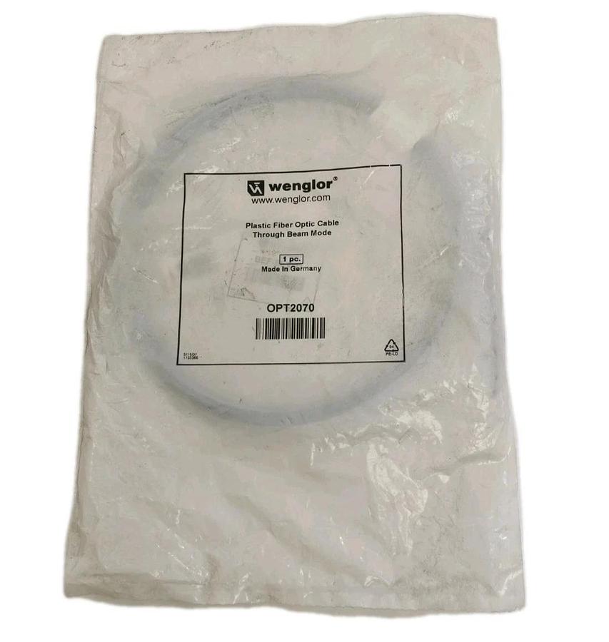 Used NEW WENGLOR OPT2070 PLASTIC FIBER OPTIC CABLE THROUGH BEAM MODE 2M LENGTH
