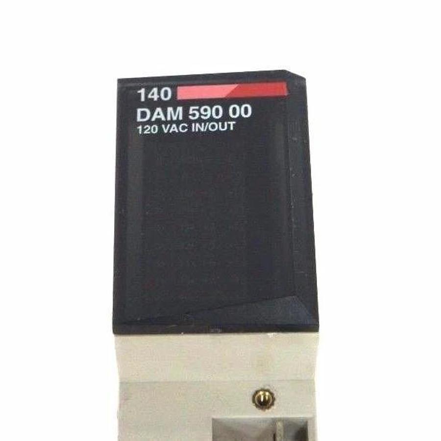Used SCHNEIDER AUTOMATION 140-DAM-590-00 IN/OUT W/O WIRING TERMINAL 140DAM59000