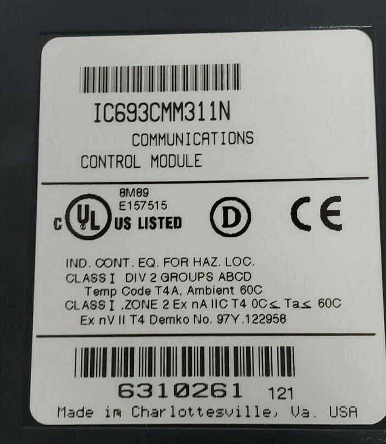 Used GE FANUC IC693CMM311N COMMUNICATIONS CONTROL MODULE