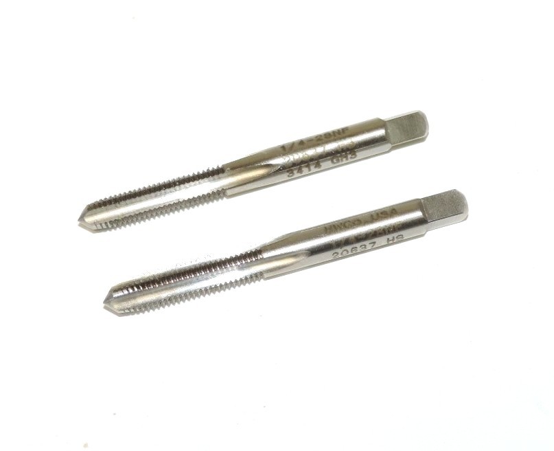 Used LOT OF 2 NEW HANSON WHITNEY 1/4-28NF TAPS 20637 HS