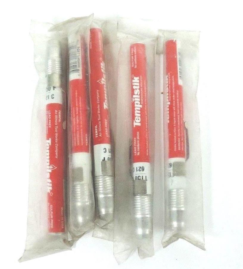 Used LOT OF 5 NEW TEMPILSTIK 1150 DEG F 621 DEG C TEMPERATURE INDICATOR