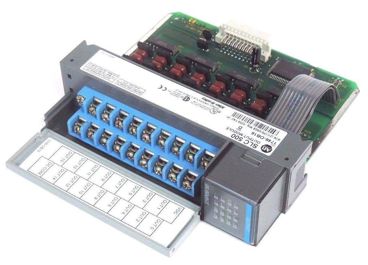 Used ALLEN BRADLEY SLC 500 1746-OB16 OUTPUT MODULE SER D 1746OB16