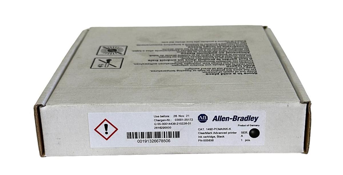 Used NEW ALLEN BRADLEY 1492-PCMAINK-K /A ClearMark PRINTER INK BLACK 1492PCMAINKK