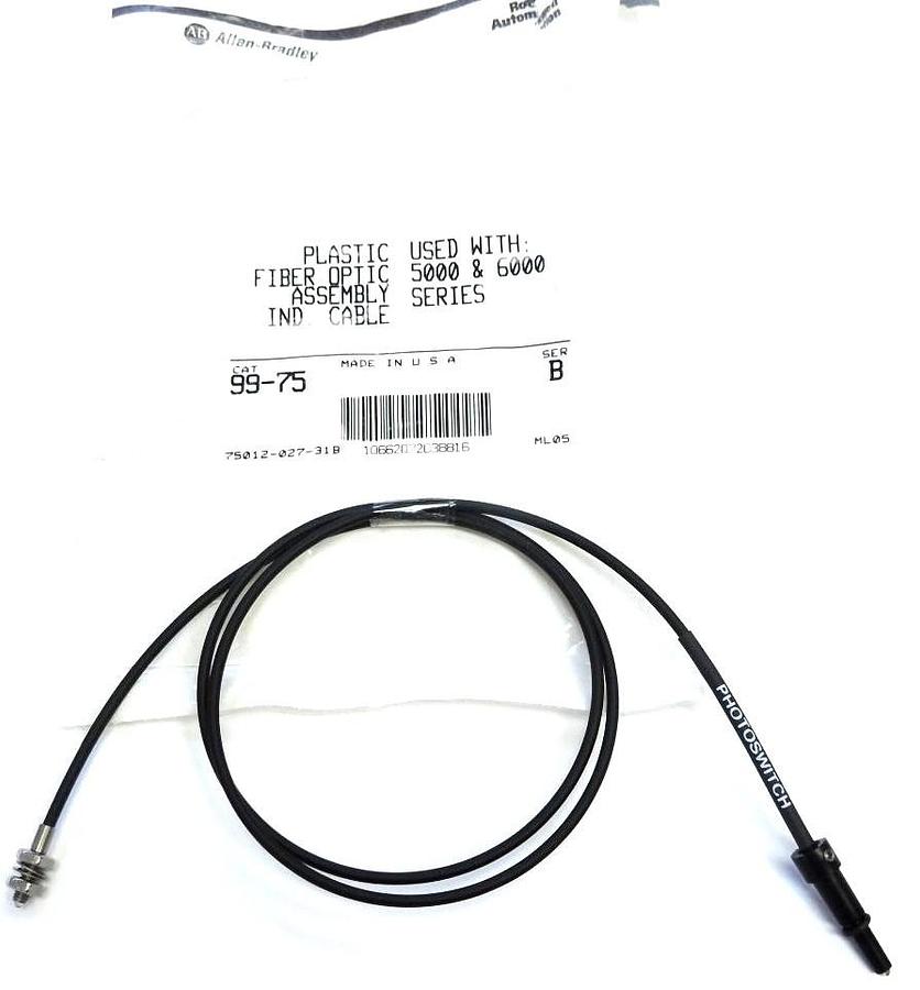 Used NEW ALLEN BRADLEY 99-75 FIBER OPTIC CABLE SER B 9975