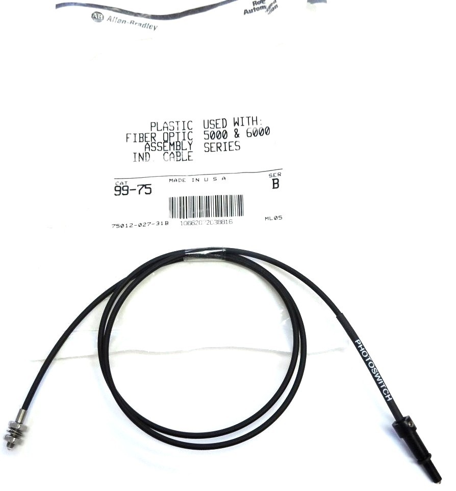 Used NEW ALLEN BRADLEY 99-75 FIBER OPTIC CABLE SER B 9975