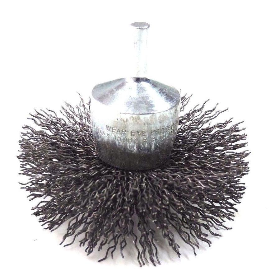 Used NIB MARYLAND AND BRUSH CO. EC 3020 CIRCULAR END BRUSH 3'' DIA., 1/4'' STEM 43630