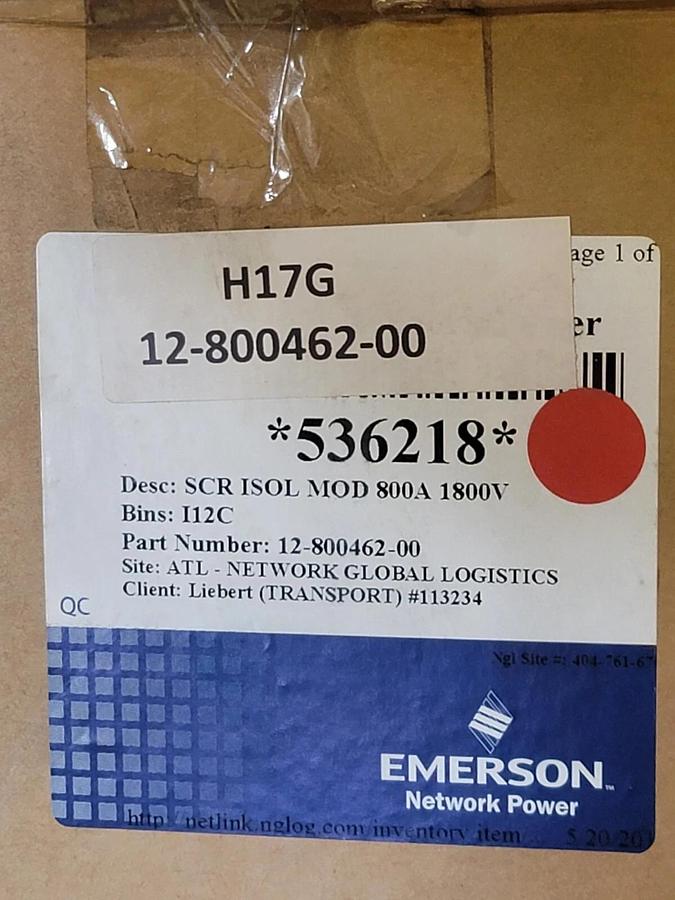 NIB PRX EMERSON PA431870-L SCR ISOL MOD 800A 1800V 12-800462-00