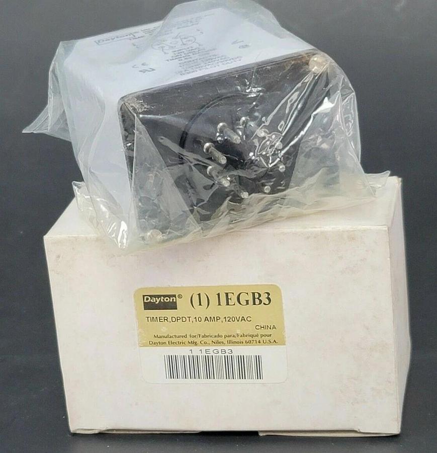 Used NIB DAYTON 1EGB3 TIME DELAY RELAY 0.6S-60S