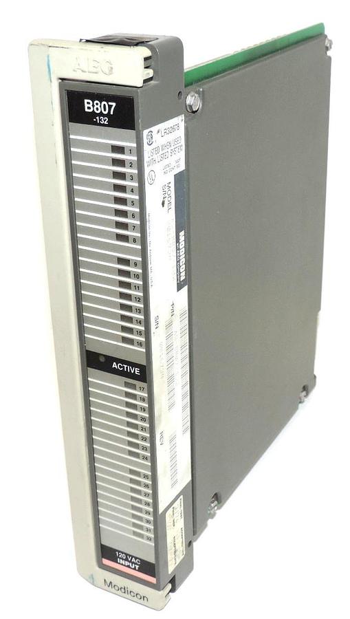 Used AEG MODICON AS-B807-132 INPUT MODULE ASB807132 120 VAC
