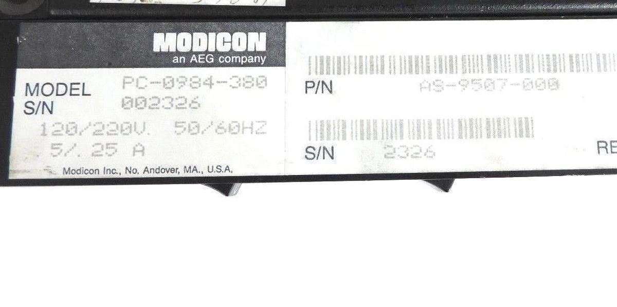 Used MODICON PC-0984-380 CONTROL MODULE PN AS-9507-000 PROM AS-C950-001 ID 1003