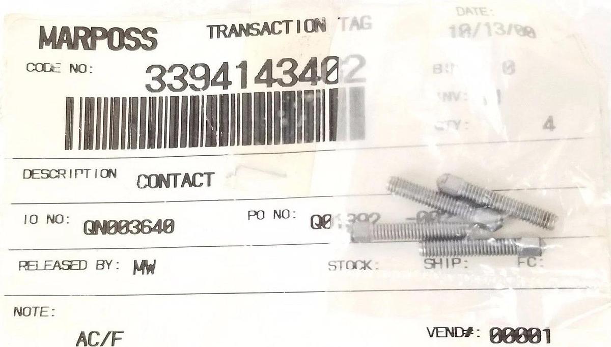 LOT OF 4 NEW MARPOSS 3394143402 CONTACTS