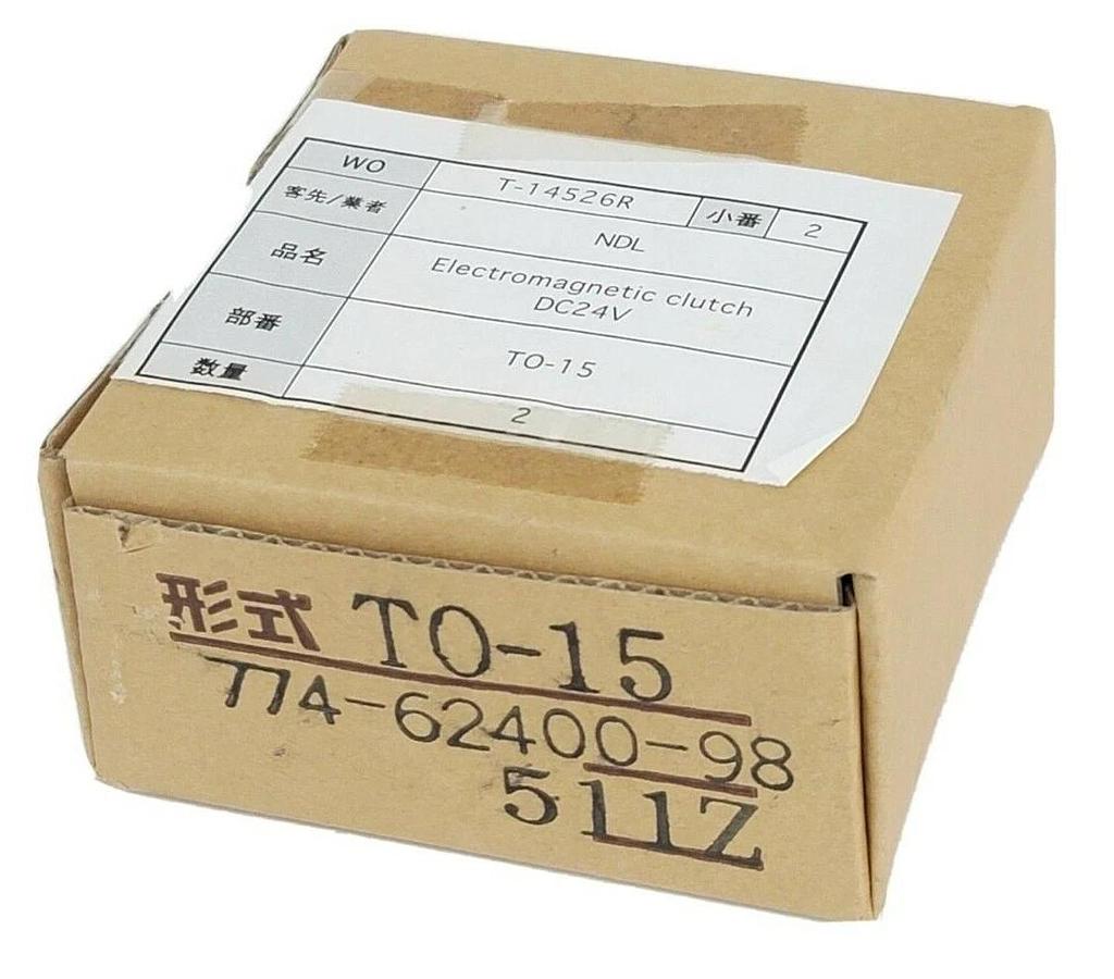Used NIB SHINKO ELECTRIC TYPE TO-15 ELECTROMAGNETIC CLUTCH TO15, DC24V
