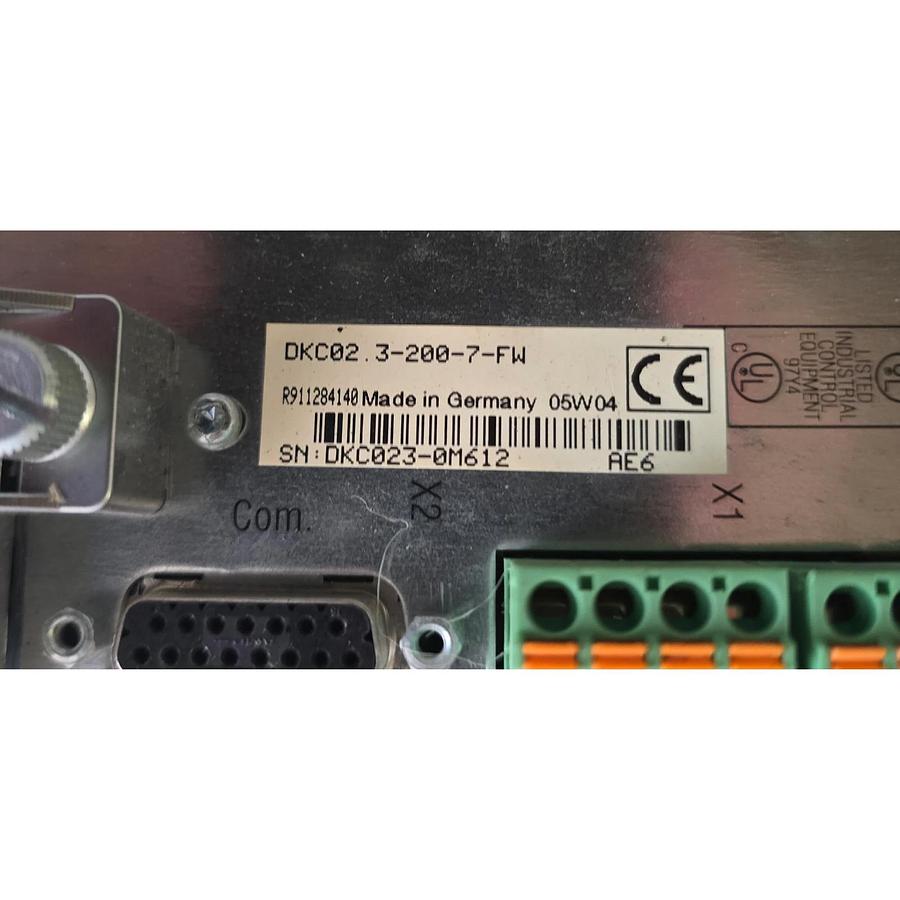 Used REXROTH INDRAMAT DKC02.3-200-7-FW | R911284140 SERVO DRIVE CONTROLLER 200-480VAC