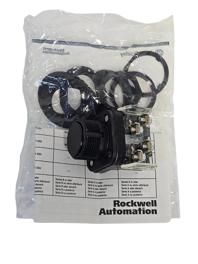 NIB ALLEN BRADLEY 800H-AR2A BOOTLESS FLUSH HEAD PUSH BUTTON SER. F