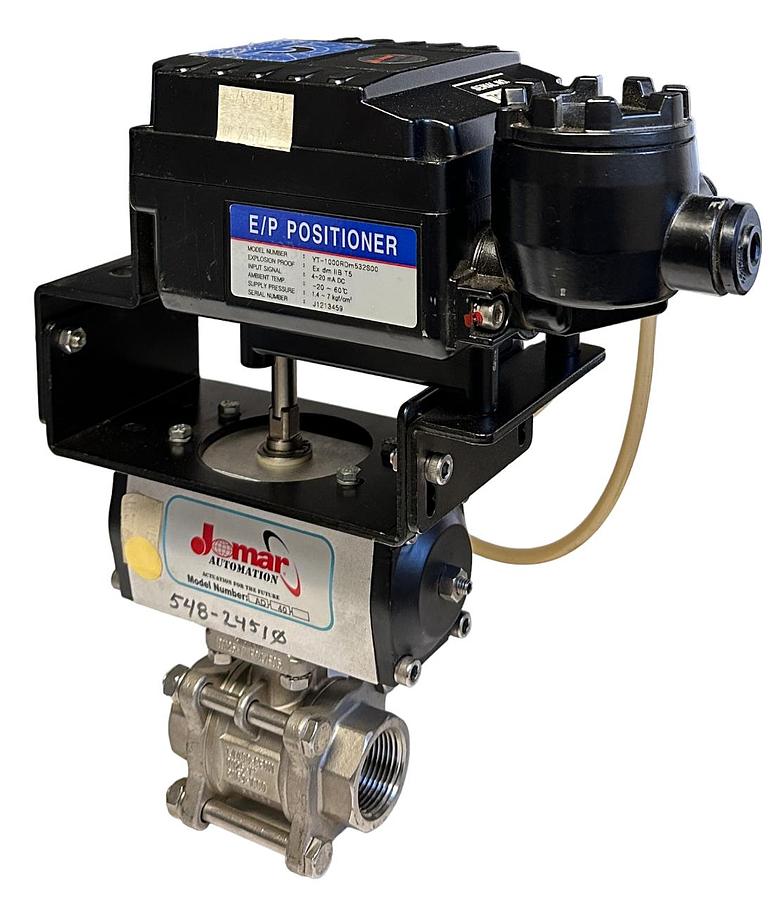 Used JOMAR AUTOMATION YT-1000RDm532S00 / AD-40 E/P POSITIONER / ACTUATOR 4-20mA NSNP