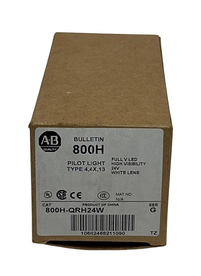 Used ALLEN BRADLEY 800H-QRH24W /G 30mm RED PILOT LIGHT 800H PUSH BUTTON OEM NSMP
