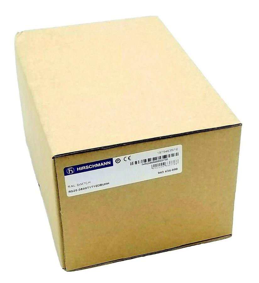 Used NEW HIRSCHMANN RS20 8-PORT ETHERNET SWITCH RS20-0800T1T1EDBUHH / 943-434-999