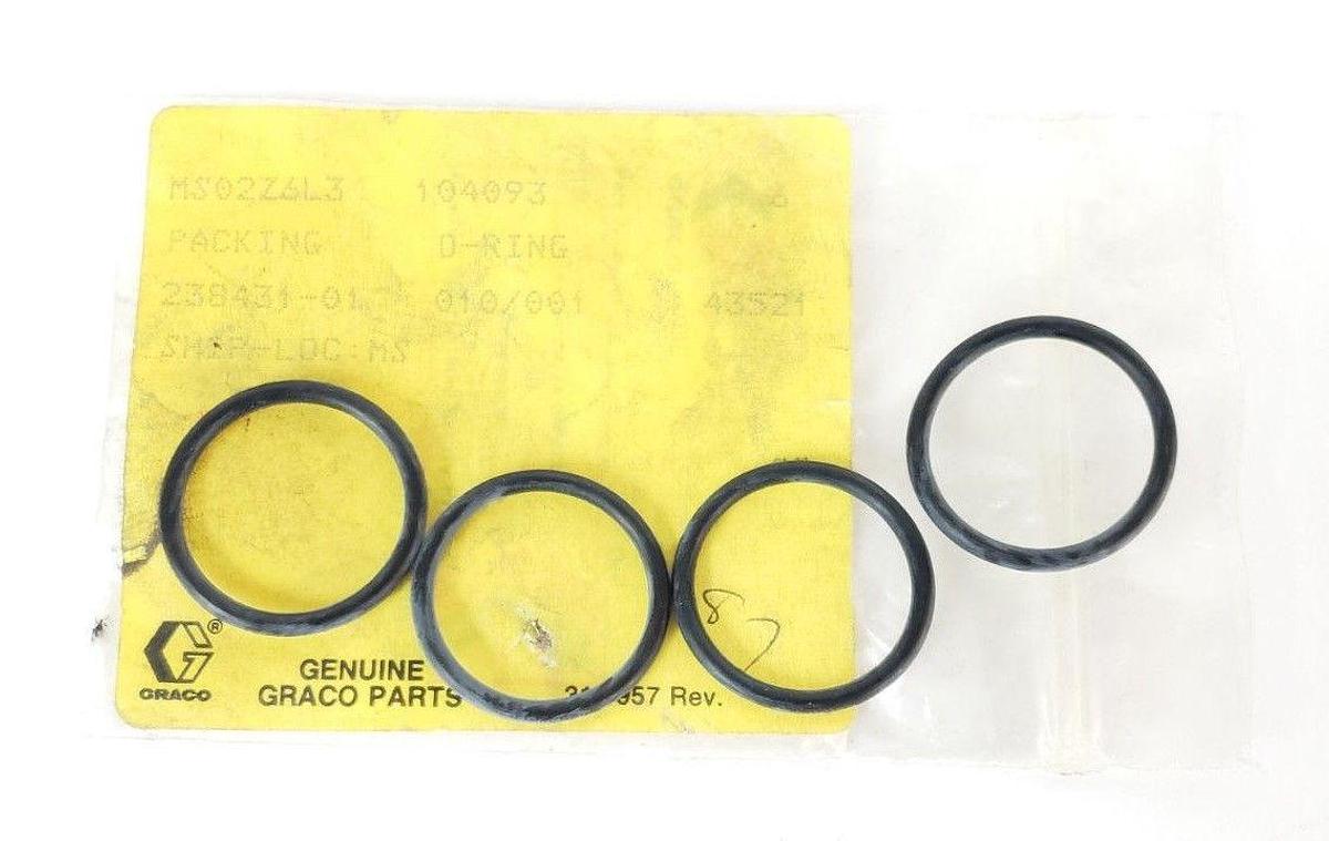 LOT OF 4 NEW GRACO 104093 O-RINGS 238431-01
