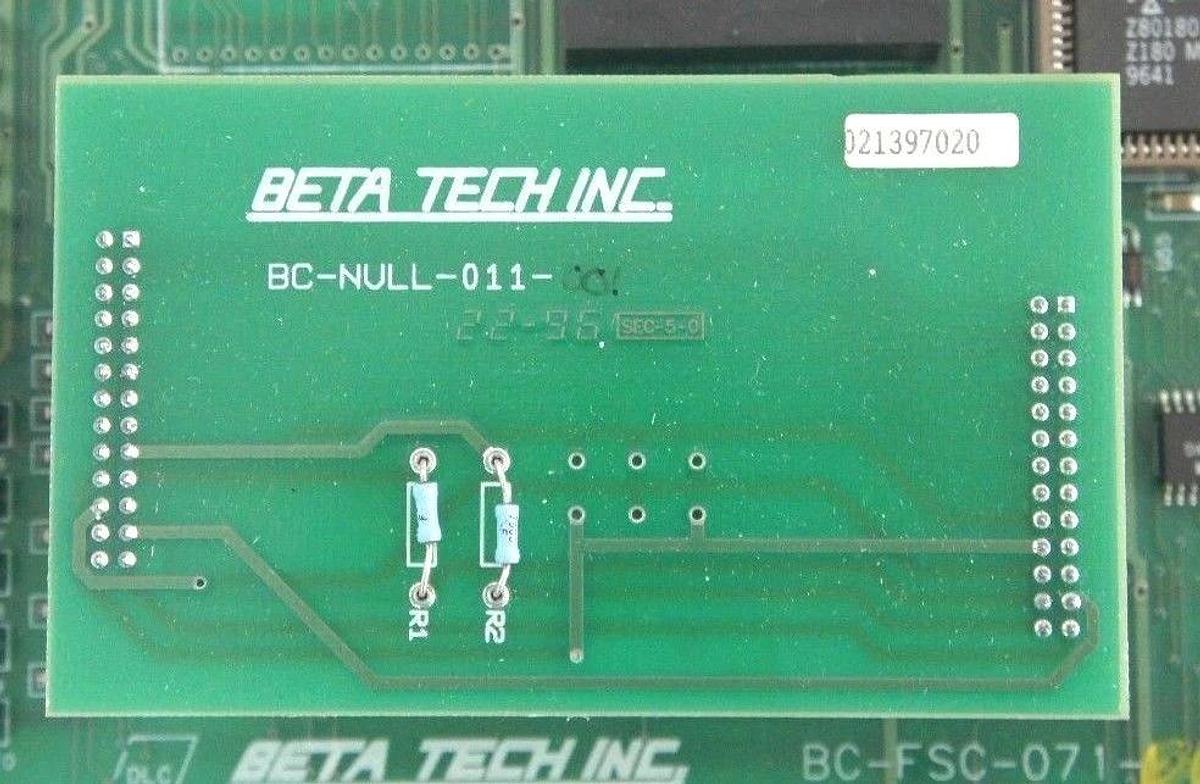Used BETA TECH BC-FSC-071-003 SPINDLE CARD MODULE W/ BC-NULL-011-001 PC BOARD