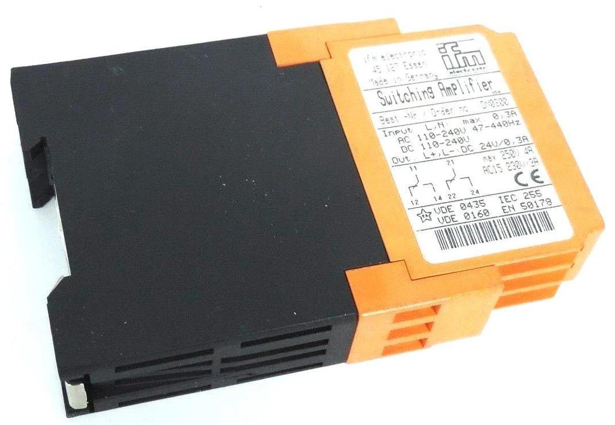 Used IFM EFECTOR DN0200 SWITCHING AMPLIFIER 2 CHANNEL