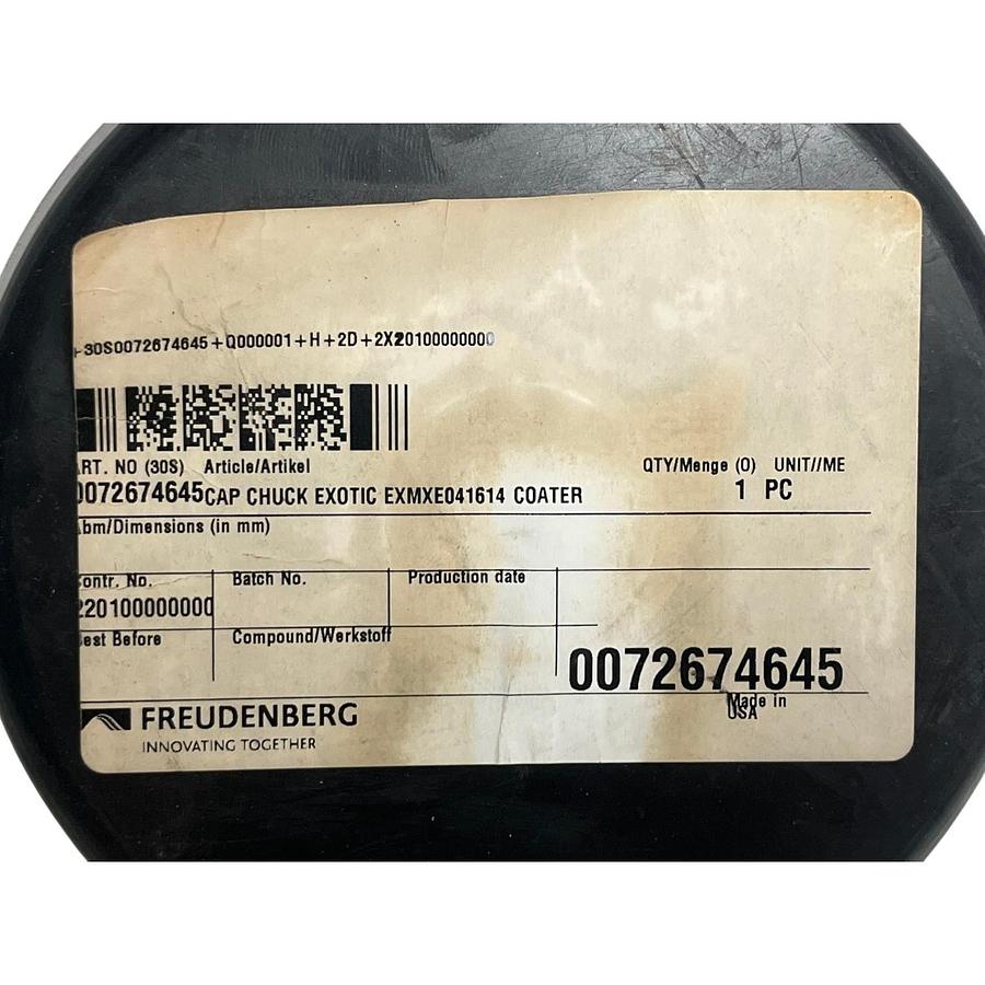 Used Freudenberg 0072674645 Chuck Exotic EXMXE041614 Coater Industrial Seal NSNP
