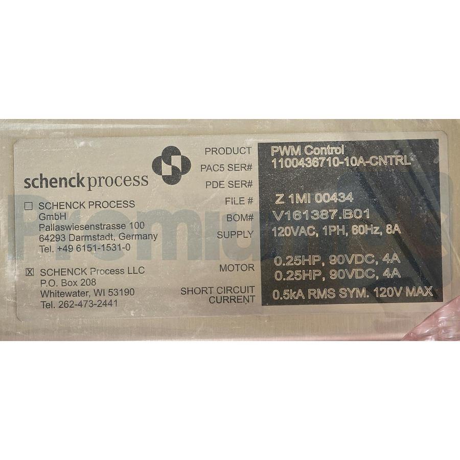 Used Schenck Process AccuRate Series 600 Feeder 70L Ext. Hopper-Fitted w/ PWM Control