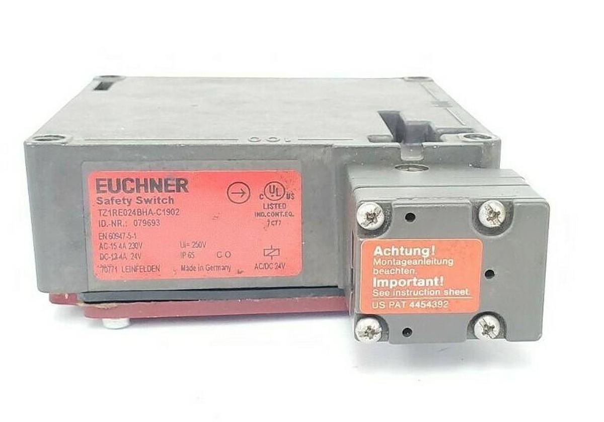 Used EUCHNER TZ1RE024BHAC1902 SAFETY SWITCH TZ 24V TZ1RE024BHA-C1902, 079693