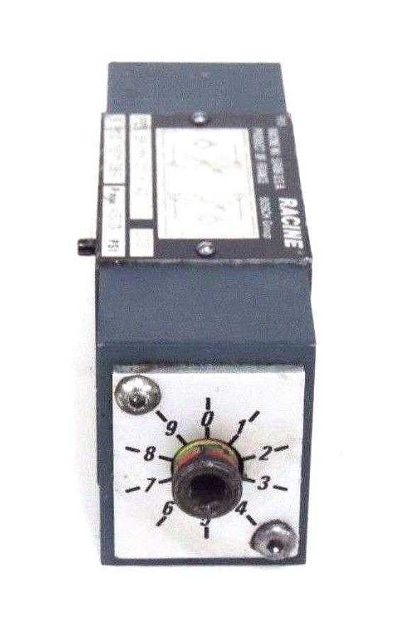 Used RACINE FE1 SH MH 01 H 40 CONTROL VALVE 4500PSI, 9810161089