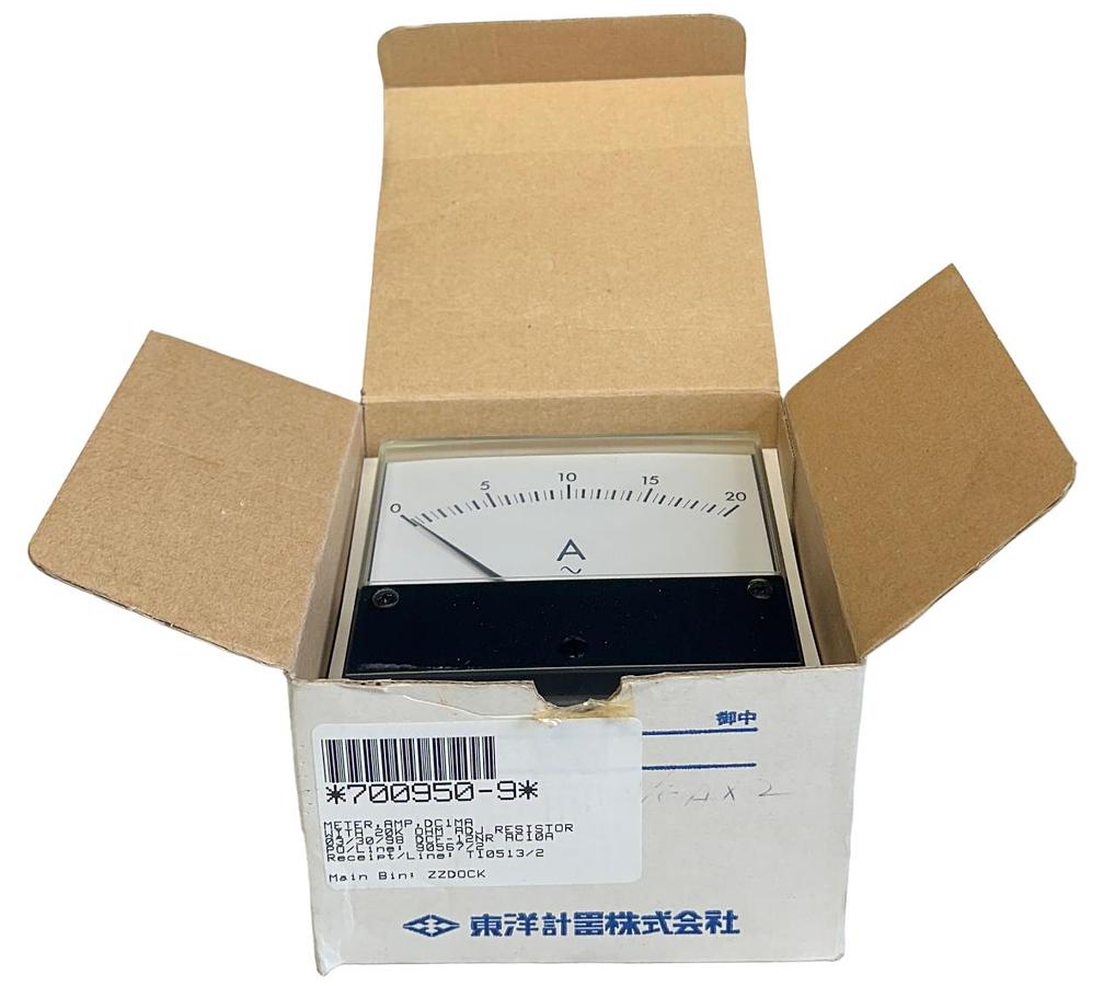 Used NEW YASKAWA TOYO AM002082 / CHJ20372 AMP METER W/ 20K OHM RESISTOR DC1MA NSMP