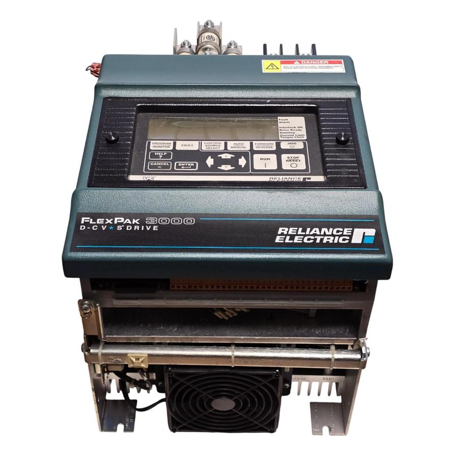 Used RELIANCE ELECTRIC 30FR2042 FlexPak 3000 REGEN DC DRIVE 30HP 230VAC/94A USPI