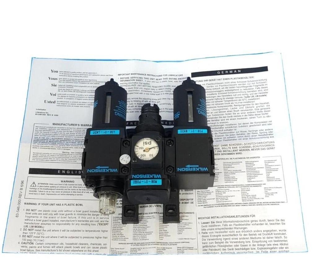 Used NIB WILKERSON C08-01-FKG0 COMBINATION FILTER-REG-LUB