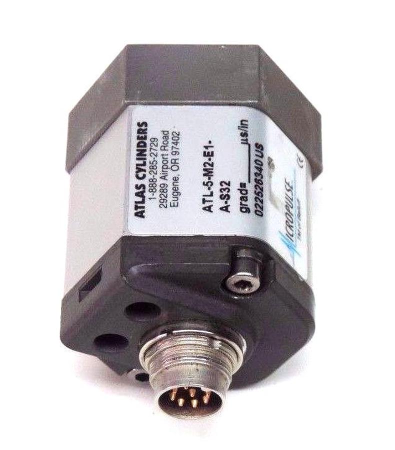 Used ATLAS CYLINDERS MICROPULSE ATL-5-M2-E1-A-S32 TRANSDUCER ATL5M2E1AS32