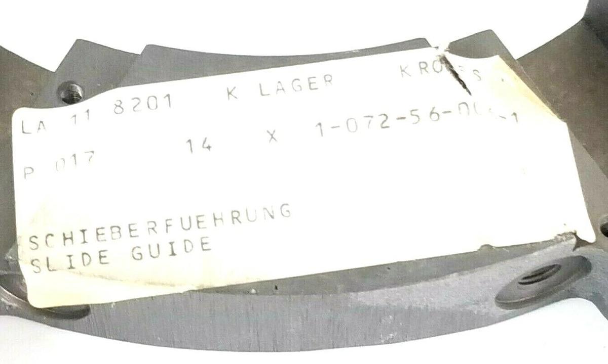 Used KRONES 1-072-56-006-1 SLIDE GUIDE 1072560061