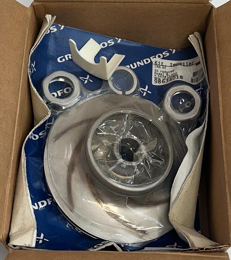 Used GRUNDFOS 98634018 OEM IMPELLER KIT MODEL B SS REDUCER CRN SERIES CRN45 NSMP