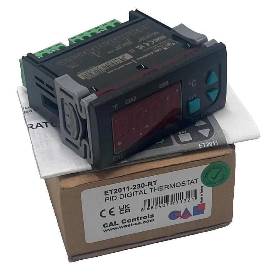 CAL Controls ET2011-230-RT PID DIGITAL THERMOSTAT 230VAC DUAL LED Pt100 RTD NSMP