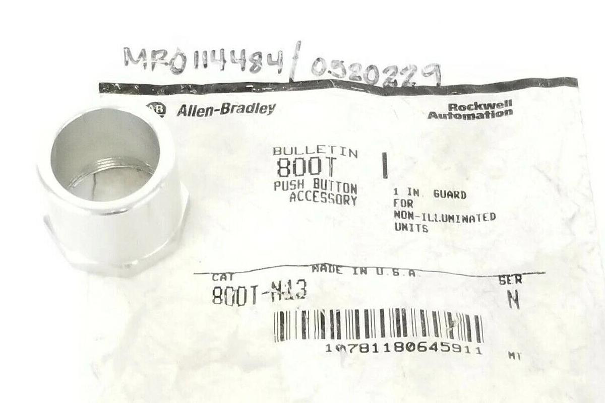 NEW ALLEN-BRADLEY 800T-N13 PUSHBUTTON GUARD, SERIES N, 1 INCH, 800TN13
