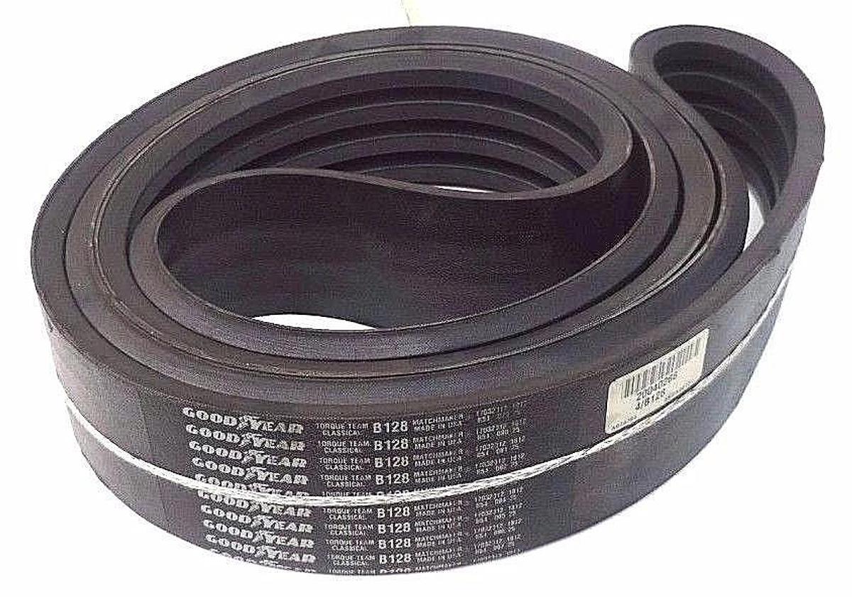Used NEW GOODYEAR 20040266 4/B128 HY-T TORQUE TEAM V-BELT, B128, 4 RIB, 128'' INSIDE