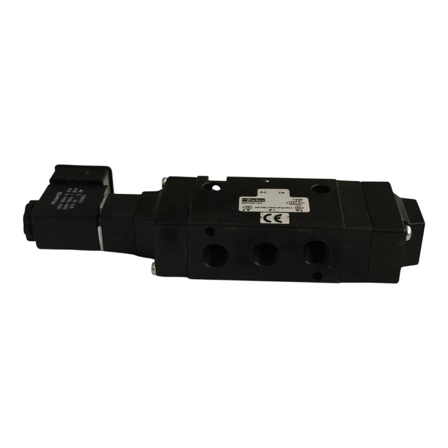 Parker B5C00124 B5 Series Pneumatic Solenoid Valve 4-Way 2-Pos 1/4"NPT 120V NSNP