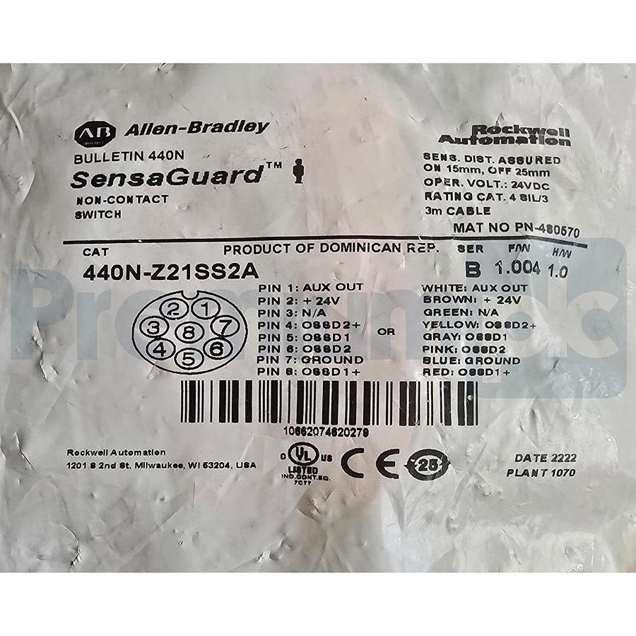 Allen Bradley 440N-Z21SS2A /B SensaGuard Non-Contact Interlock Switches NSMP