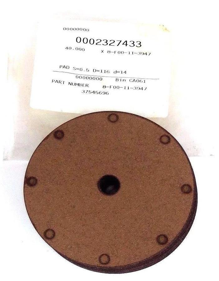 Used LOT OF 23 KRONES 1-018-32-006-0 PADS 8F00113947, S=0.5 D=116 D=14