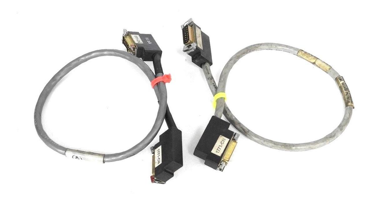 Used LOT OF 2 ALLEN BRADLEY 1771-CN CABLES FOR PLC-2 PROCESSOR 1.5FT/0.46M 1771CN