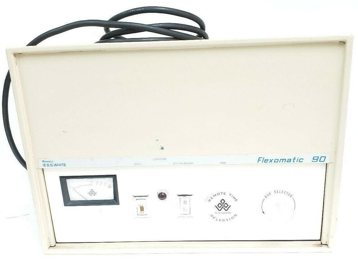 Used PENNWALT S.S. WHITE FLEXOMATIC 90 DENTAL X-RAY UNIT 115V, 20A, 60CY, MODEL 90X
