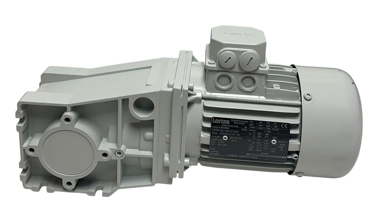 Used LENZE GKR04-2M VBR 071C42 / MDEMAXX 071-42 GEARMOTOR 3PH GEARBOX 15249086 NSNP