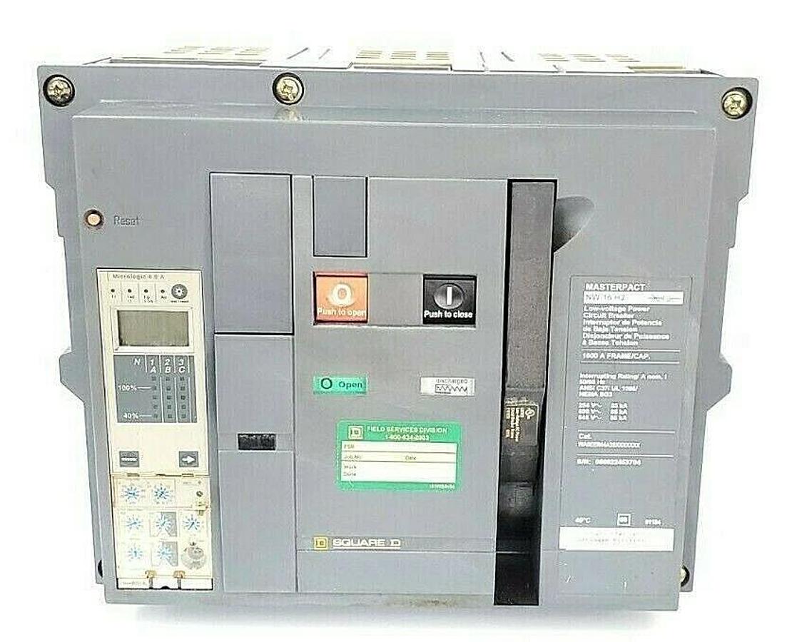 Used SQUARE D NW16H2 1600A MASTERPACT CIRCUIT BREAKER WA5EER44A3S WA5EER44A3SXXXXXXX