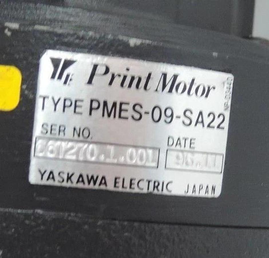 Used YASKAWA PMES-09-SA22 PRINT MOTOR PMES09SA22